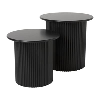 Bijzettafels Oslo - zwart - set van 2 Bijzettafels Oslo - zwart - set van 2