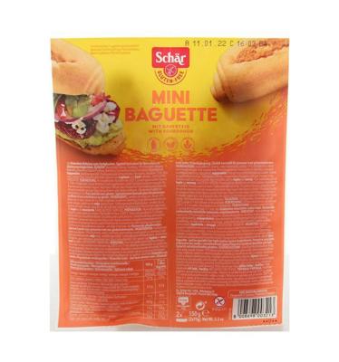 Schar Baguette mini 2 stuks glutenvrij 150 Gram Schar Baguette mini 2 stuks glutenvrij 150 Gram