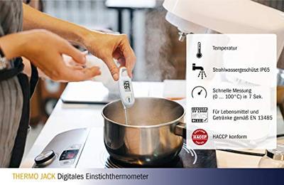TFA Dostmann 30.1047 Keukenthermometer Automatische uitschakeling conform HACCP en EN 13485, Straalwaterdicht IP65 Sauzen, Pasteuze stoffen, Halfvaste stoffen,