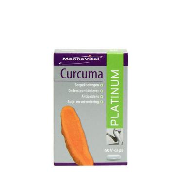 Mannavital Curcuma platinum 60 Vegetarische capsules