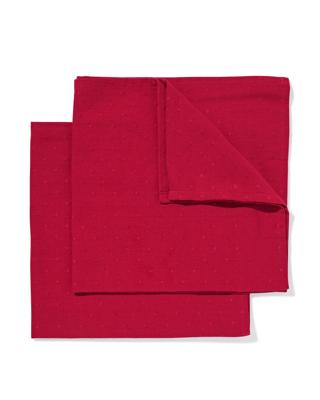HEMA Servetten 47x47cm jacquard stippen rood (rood)