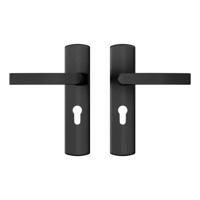 AXA Binnendeurbeslag Curve Klik kruk Blok PC55 Zwart - thumbnail