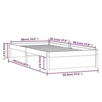 Bedframe massief hout honingbruin 90x200 cm - thumbnail