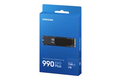 Samsung MZ-V9S1T0BW 990 EVO Plus SSD, 1 TB, M.2, PCIe 4.0, 7150 MB/s, 1350000 IOPS, Black - thumbnail