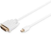 Digitus AK-340305-020-W DisplayPort-kabel Mini-displayport / DVI Adapterkabel Mini DisplayPort-stekker, DVI-D 24+1-polige stekker 2.00 m Wit Schroefbaar - thumbnail