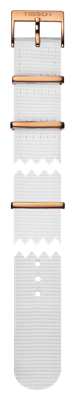 Horlogeband Tissot T604036893 Nylon/perlon Wit 19mm