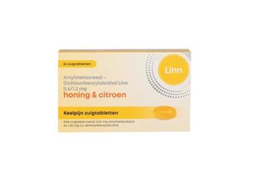 Linn Keelpijn Zuigtabletten Honing & Citroen