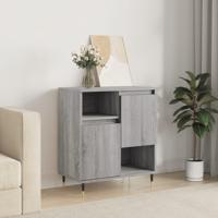 Dressoir 60x35x70 cm bewerkt hout grijs sonoma eikenkleurig - thumbnail