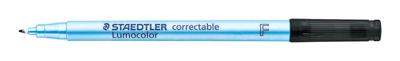 Viltstift Staedtler Lumocolor 305 non permanent correctable F zwart | 10 stuks