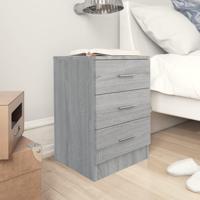 Nachtkastjes 2 st 38x35x56 cm bewerkt hout grijs sonoma eiken - thumbnail