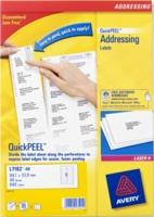 Avery L7162, Adresetiketten, Laser, Ultragrip, wit, 40 vellen, 16 per vel, 99,1 x 33,9 mm - thumbnail