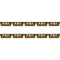 Spot Armatuur 10 Pack - Pragmi Zano Pro - GU10 Inbouwspot - Rechthoek Dubbel - Zwart/Goud - Aluminium - Kantelbaar - 185x93mm - thumbnail