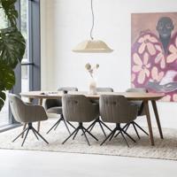 Eleonora Deens Ovale Eettafel 'Elijah' Eiken, 260 x 100cm, kleur Bruin - thumbnail