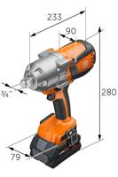 Fein ASCD 18-1000 W34 AS 71151261000 Accu-slagmoersleutel 1050 Nm 18 V Aantal meegeleverde accus: 0 Brushless, Incl. koffer, Zonder accu, Zonder lader - thumbnail