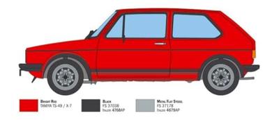 Italeri 1/24 Volkswagen Glof GTI First Series 1976-1978 (ITA-3622)