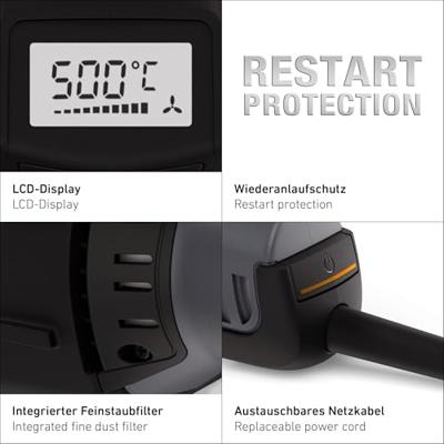 Steinel 089542 HEISSLUFTGEBLAESE HM 2620 E KF SET Heteluchtpistool 2300 W Brushless - thumbnail