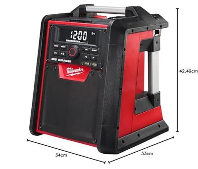 Milwaukee M18 RC-0 Accu Bouwradio/lader 18V Basic Body M18™ - 4933446639