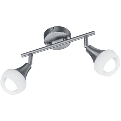LED Plafondspot - Trion Trompo - E14 Fitting - 2-lichts - Rechthoek - Mat Nikkel - Aluminium LED Plafondspot - Trion Trompo - E14 Fitting - 2-lichts - Rechthoek - Mat Nikkel - Aluminium