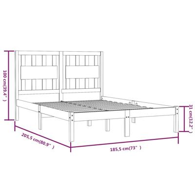 Bedframe massief grenenhout 180x200 cm