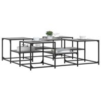 Salontafel 121x121x40 cm bewerkt hout grijs sonoma eikenkleurig - thumbnail