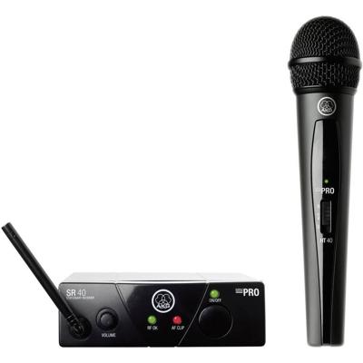 Hand Draadloze microfoonset AKG WMS40Mini Vocal Set ISM1 Zendmethode:Radiografisch Schakelaar