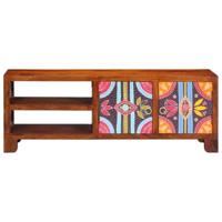 TV-meubel 110x30x40 massief acaciahout meerkleurig - thumbnail