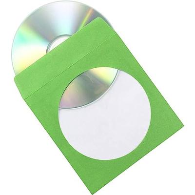 Basetech BT-2267608 CD-hoes 1 CD/DVD/Blu-Ray Blauw, Groen, Oranje, Wit, Geel Papier 100 stuk(s)