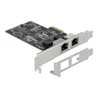 DeLOCK PCI Express x2 Card naar 2x RJ45 2,5 Gigabit LAN RTL8125 netwerkadapter - thumbnail