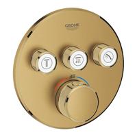 Grohe Inbouwkraan Grohtherm Smart Control Thermostaatkraan met 3-weg Omstelling Cool Sunrise Geborsteld - thumbnail