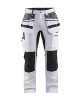 Blåkläder Schilders werkbroek met stretch 19101000-1099 | Wit/Zwart | Maat D96 - 7330509809686 - thumbnail