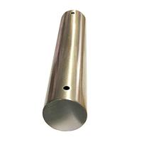 Stalen meubelpoot rvs look rond 22 bij 4 cm en hoogte 4 cm - thumbnail