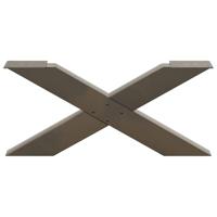 Salontafelpoten 2 st X-vormig 70x(30-31) cm staal naturel - thumbnail