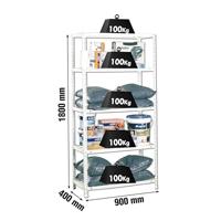 Planken Simon Rack Comfort 5/400 Metaal 5 Planken 500 kg (180 x 90 x 40 cm) - thumbnail