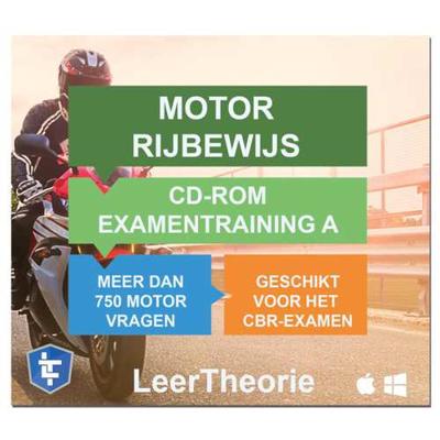 Motor Rijbewijs A - CD-ROM 2020 Motor Examentraining A - 700 oefenvragen - 15 Theorie Examens - Ontworpen voor het CBR theorie-examen - Overig