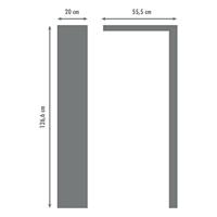 Douchekolom Rousseau Torquay Zwart ABS 126,6 x 20 cm Hydromassage - thumbnail