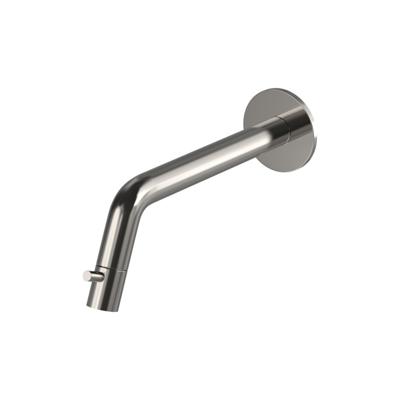 Hotbath Cobber Fonteinkraan Wandmodel - Inbouw - Inkortbaar - Uitvoering GN - Geborsteld Nikkel - Messing - 60 mm - Waterbesparend