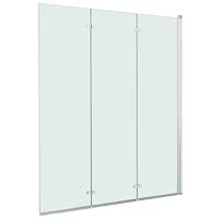VidaXL Douchewand inklapbaar 3 panelen 130x138 cm esg - thumbnail