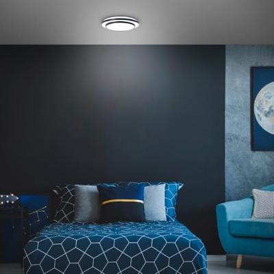 Brilliant Zwarte plafondlampLuciano Ø 34cm - G80563A76