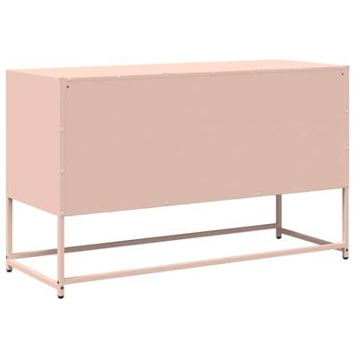 Tv-meubel 100,5x39x60,5 cm koudgewalst staal roze