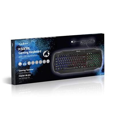 Bedraad Gamingtoetsenbord | USB 2.0 | Amerikaanse Internationale Indeling | Zwart Bedraad Gamingtoetsenbord | USB 2.0 | Amerikaanse Internationale Indeling | Zwart