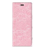 Sony Xperia 5 Smart Cover White Flowers - thumbnail
