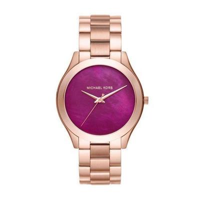 Michael Kors Dames MK3550 Slim Runway Rose-Tone roestvrij stalen horloge Michael Kors Dames MK3550 Slim Runway Rose-Tone roestvrij stalen horloge