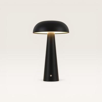 LED Tafellamp Oryllo nero - Zwarte, oplaadbare paddenstoel lamp voor binnen, met geïntegreerde dimmer LED Tafellamp Oryllo nero - Zwarte, oplaadbare paddenstoel lamp voor binnen, met geïntegreerde dimmer
