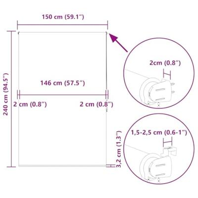 Doucherolgordijn 150x240 cm stofbreedte 146 cm
