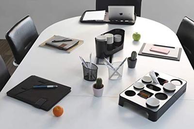 Alba pennenpotje in mesh metaal, zwart