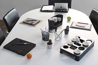 Alba pennenpotje in mesh metaal, zwart - thumbnail