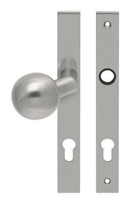 Knop/krukschild smal rechthoek LS rvs mat PC92