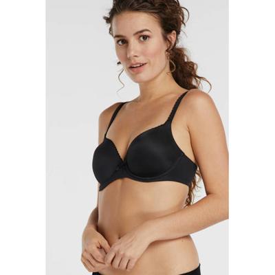Perfectly Soft WHP - stevige Voorgevormde beugel Bh met kant - T-shirt bh met gladde cups - 85C - Zwart - 85C
