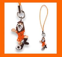 Telefoonhanger oranje leeuw grootte 5 cm - thumbnail