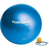 Tunturi Anti Burst Fitness bal met Pomp | Yoga bal 55 cm | 220 kg gebruikersgewicht | Incl Trainingsapp | Blauw - thumbnail